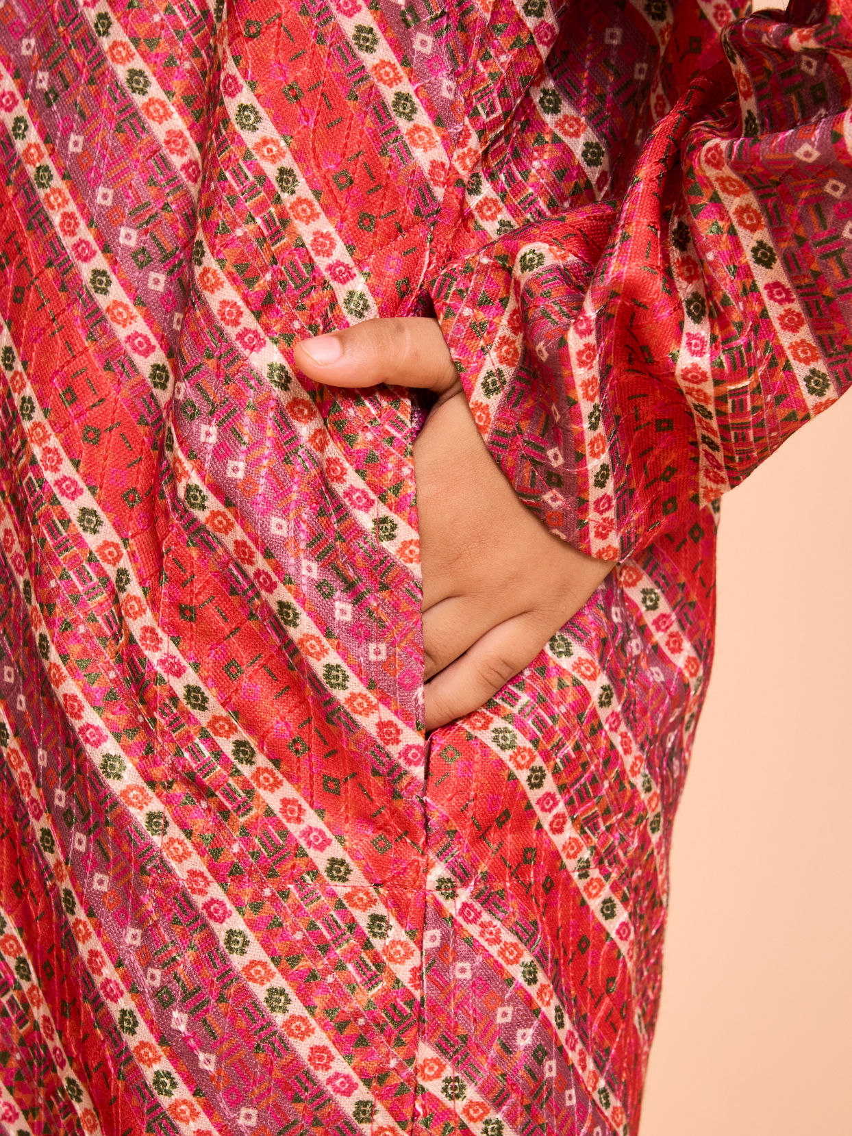 Manyavar Boys Festive Red Kurta Pajama Ensemble - Boys
