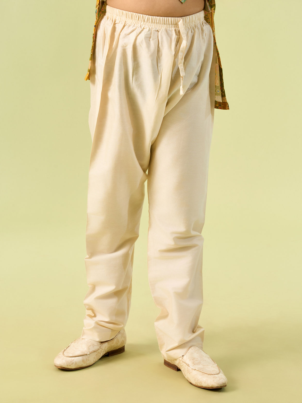 Manyavar Boys Mehndi Green Magic Kurta Pajama