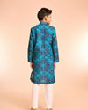 Manyavar Boys Turquoise Blue Kurta Pajama