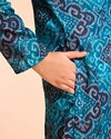 Manyavar Boys Turquoise Blue Kurta Pajama