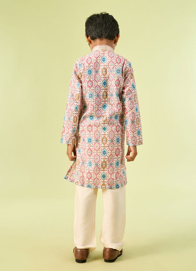 Manyavar Boys Enchanting Cream Kurta Pajama