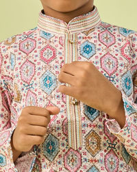 Manyavar Boys Enchanting Cream Kurta Pajama