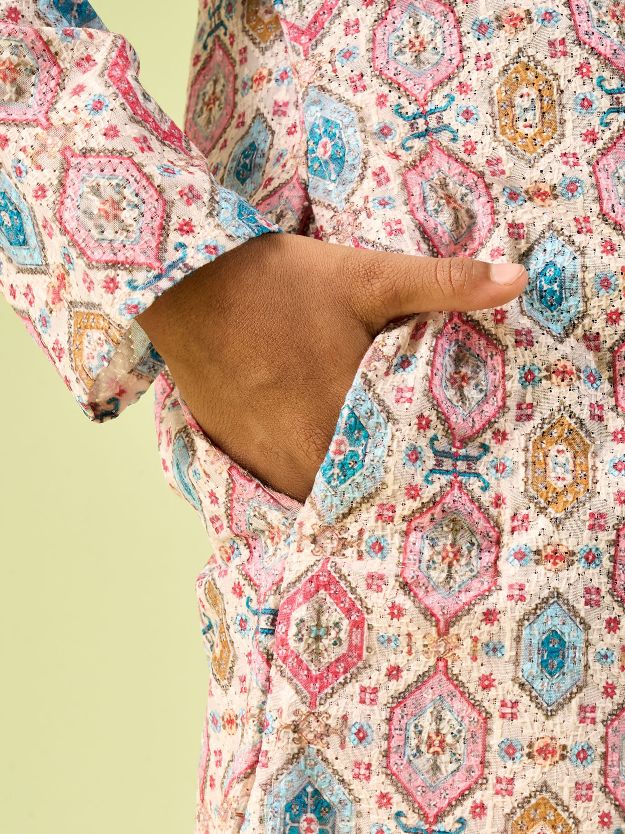 Manyavar Boys Enchanting Cream Kurta Pajama