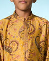 Manyavar Boys Festive Mustard Kurta Pajama