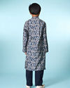 Manyavar Boys Elegant Blue Kurta Pajama Set