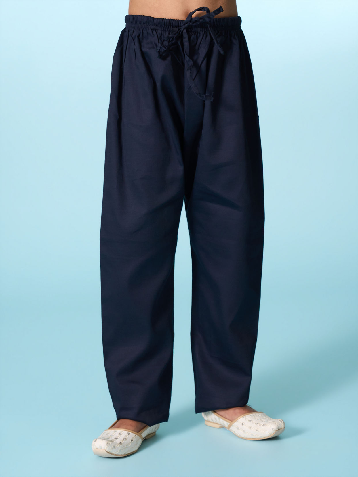 Manyavar Boys Elegant Blue Kurta Pajama Set