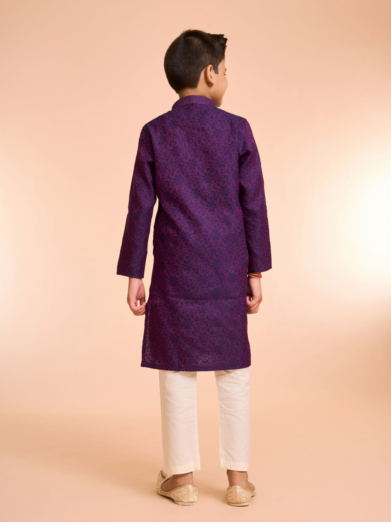 Manyavar Boys Purple Splendor Kurta Pajama