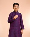 Manyavar Boys Purple Splendor Kurta Pajama