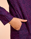 Manyavar Boys Purple Splendor Kurta Pajama