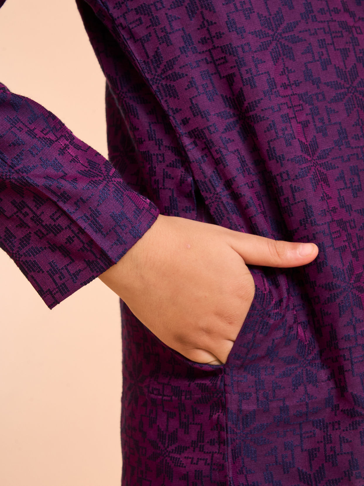 Manyavar Boys Purple Splendor Kurta Pajama