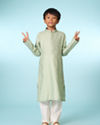 Manyavar Boys Radiant Green Kurta Pajama