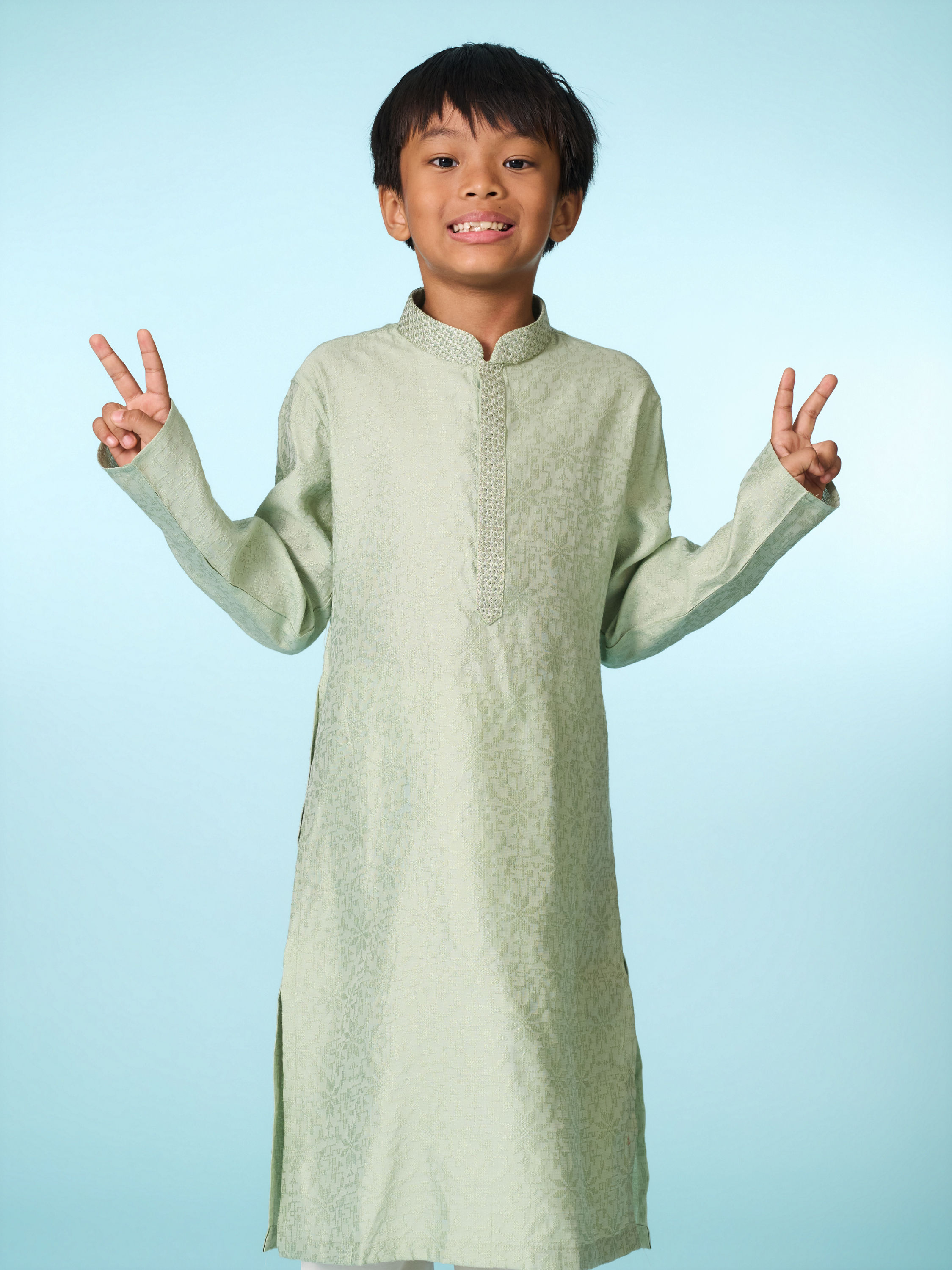 Manyavar Boys Radiant Green Kurta Pajama