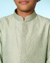 Manyavar Boys Radiant Green Kurta Pajama