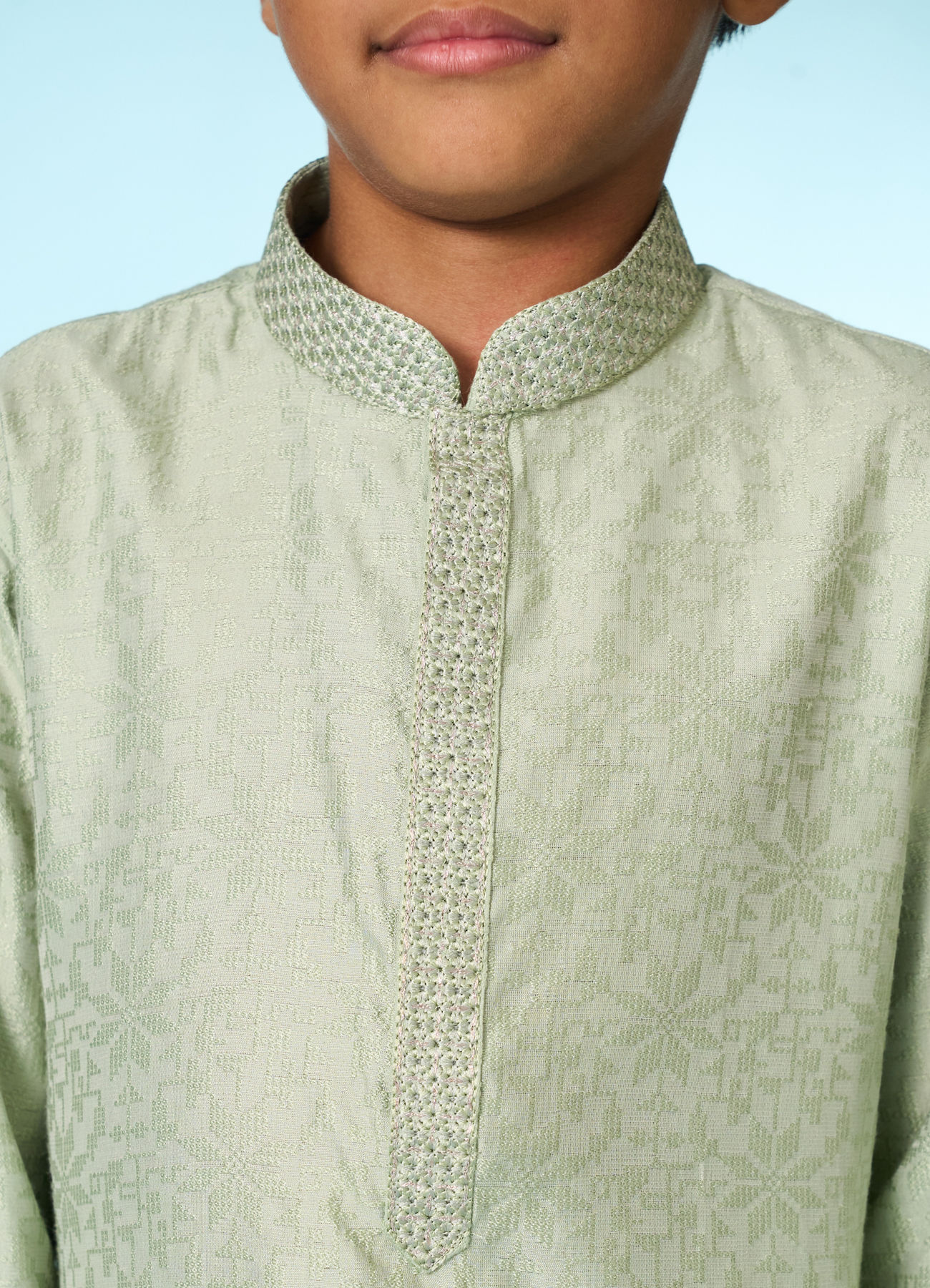 Manyavar Boys Radiant Green Kurta Pajama