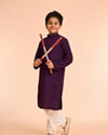 Manyavar Boys Majestic Purple Kurta Pajama Ensemble