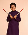 Manyavar Boys Majestic Purple Kurta Pajama Ensemble