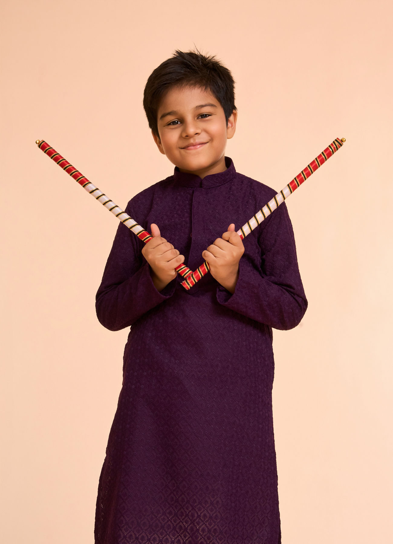 Manyavar Boys Majestic Purple Kurta Pajama Ensemble