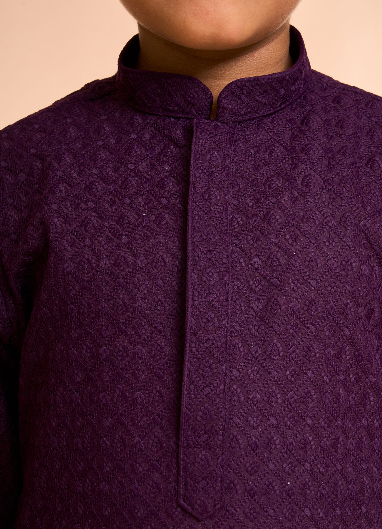 Manyavar Boys Majestic Purple Kurta Pajama Ensemble