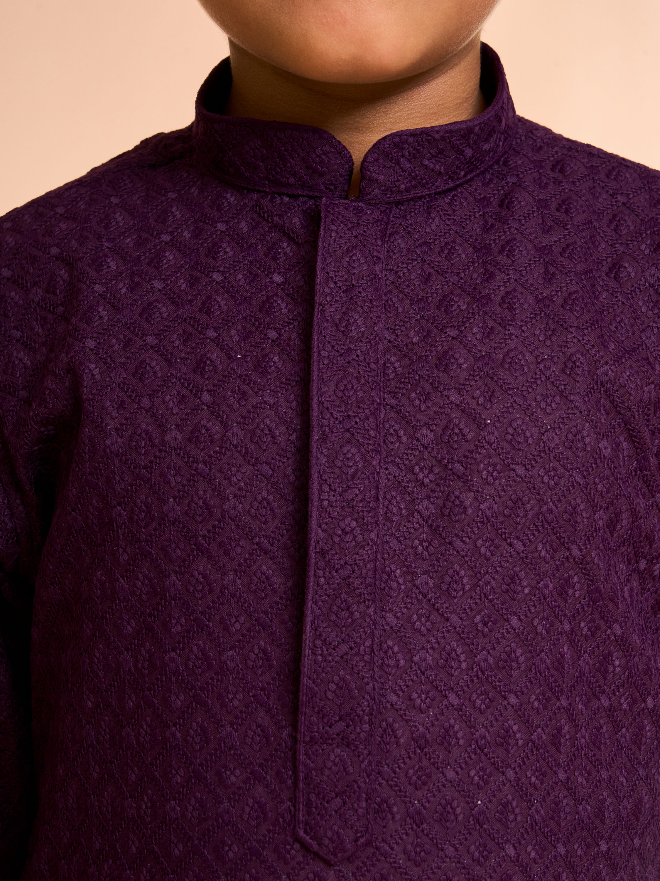 Manyavar Boys Majestic Purple Kurta Pajama Ensemble