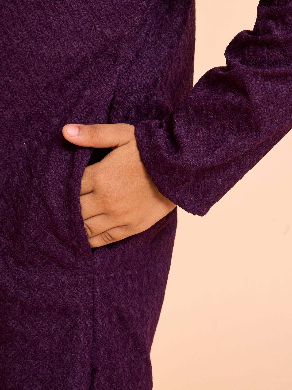 Manyavar Boys Majestic Purple Kurta Pajama Ensemble