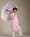 Manyavar Boys Boys Rose Pink Chikankari Embroidered Kurta Set with Sequin Work