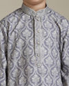 Manyavar Boys Boys Light Purple Ogee Patterned Kurta Set