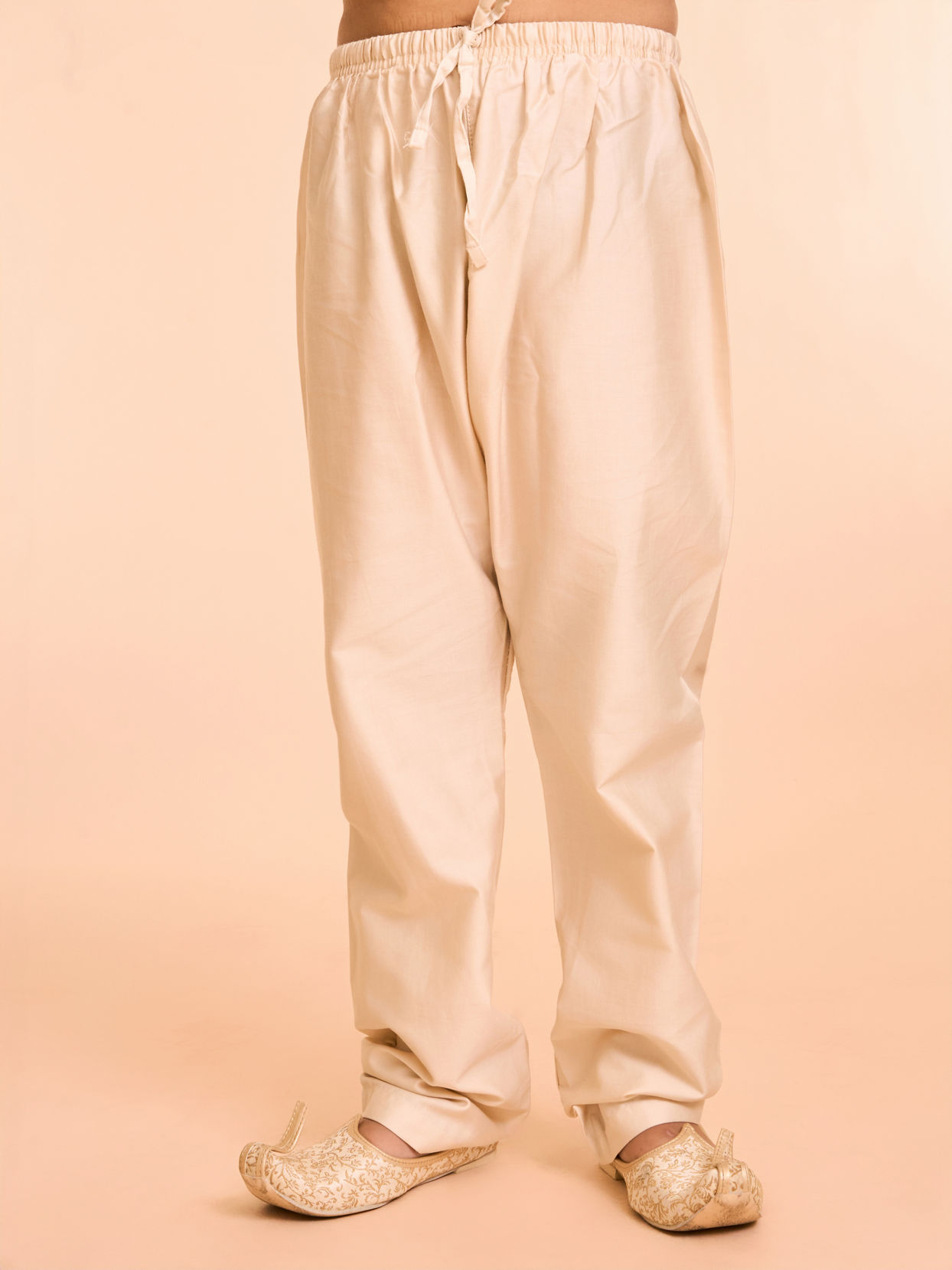 Manyavar Boys Green Hue Cotton Kurta Pajama
