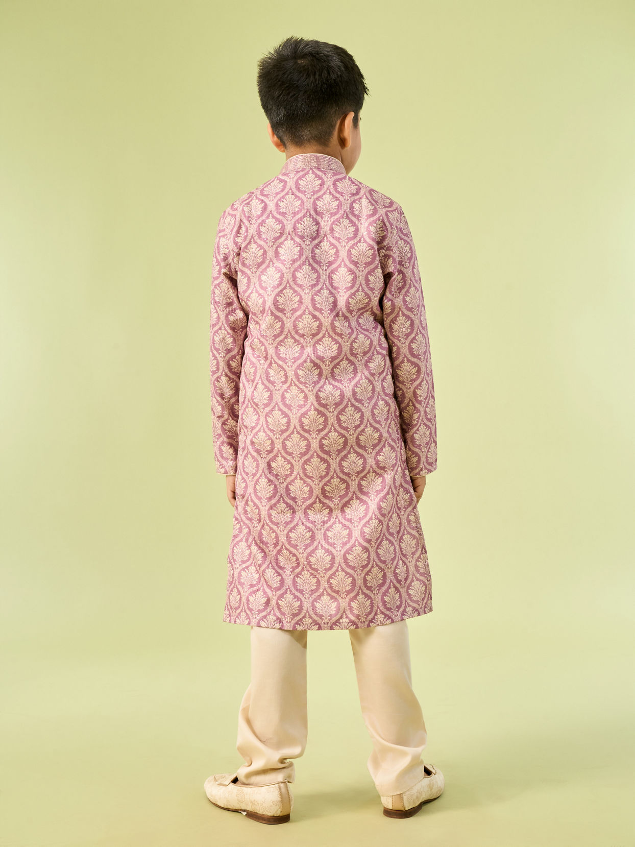 Manyavar Boys Blushing Pink Kurta Pajama