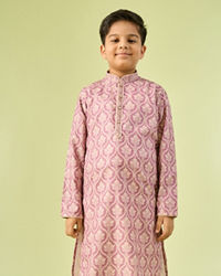 Manyavar Boys Blushing Pink Kurta Pajama