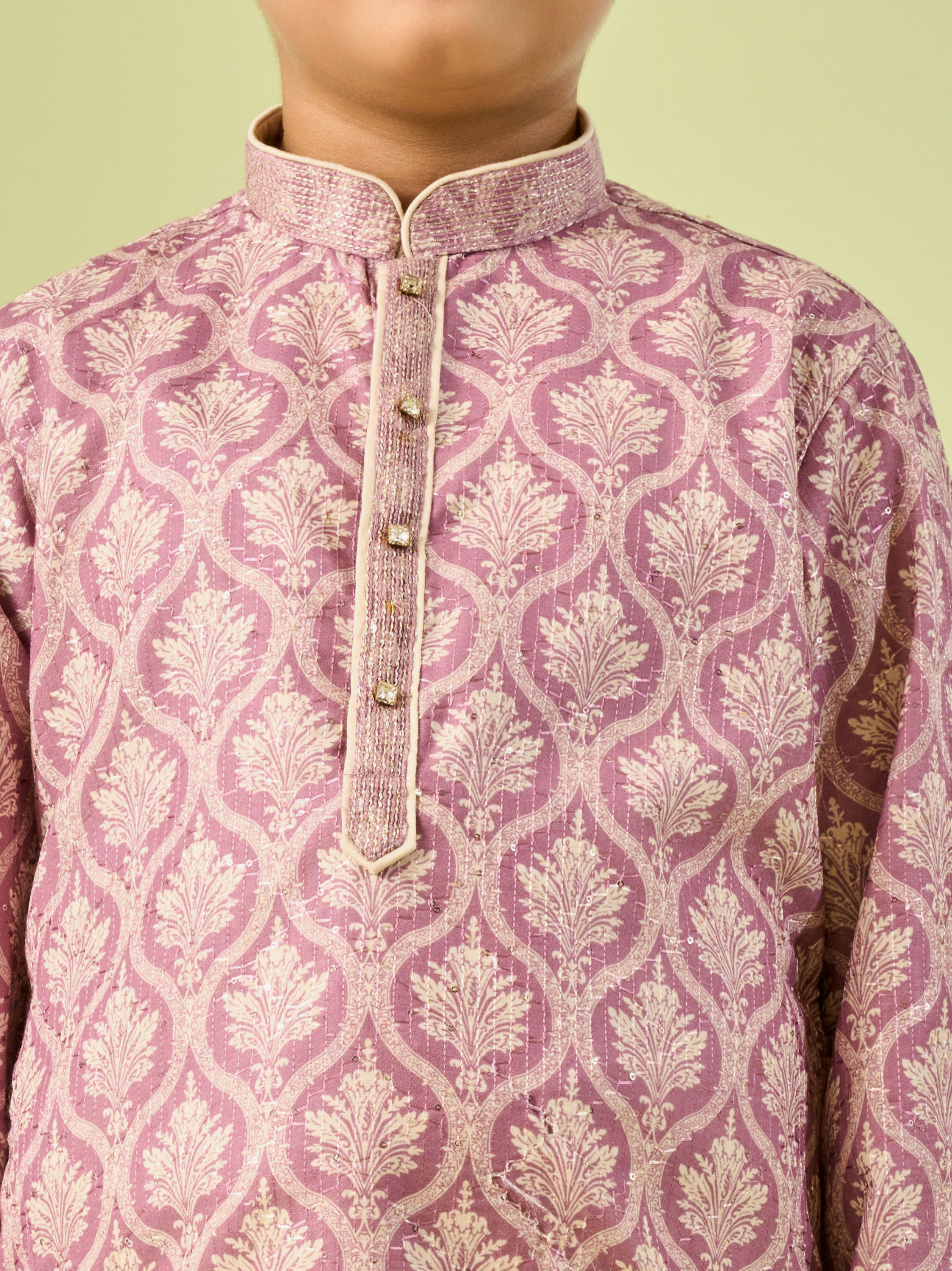 Manyavar Boys Blushing Pink Kurta Pajama