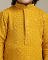 Manyavar Boys Mustard Magnetism Boys Kurta Pajama image number 1