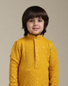 Manyavar Boys Mustard Magnetism Boys Kurta Pajama image number 0