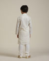 Manyavar Boys Boys Cream White Buta Patterned Kurta Set