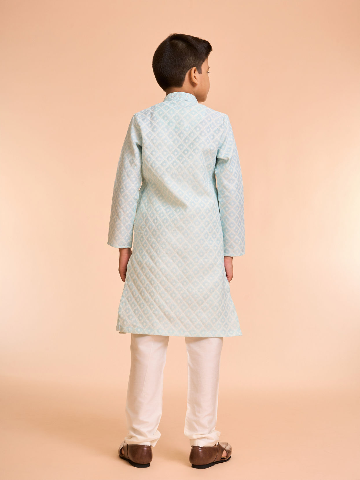 Manyavar Boys Light Blue Celebration Kurta Pajama