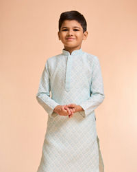 Manyavar Boys Light Blue Celebration Kurta Pajama