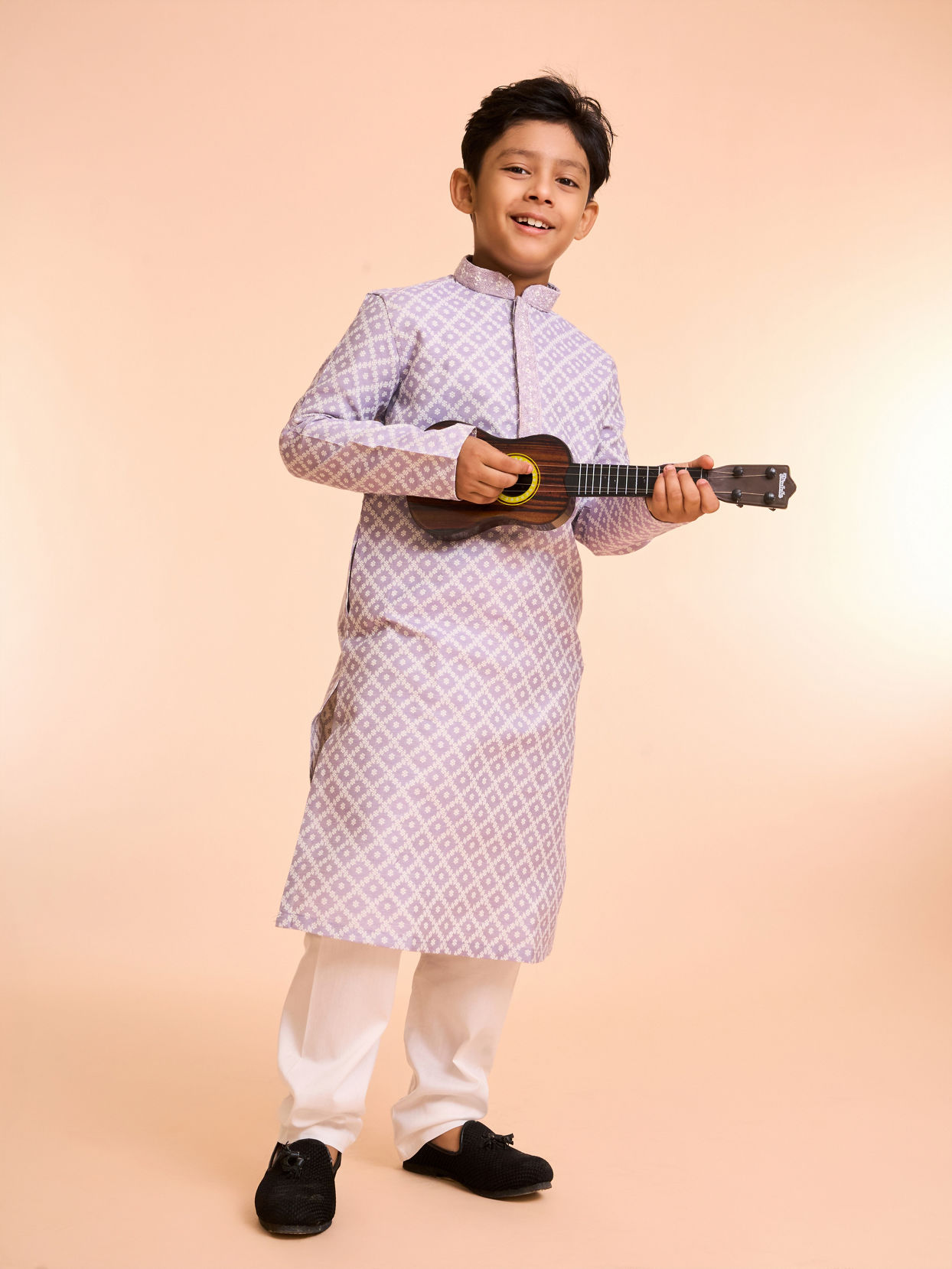 Manyavar Boys Lilac Festivity Kurta Pajama