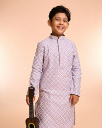 Manyavar Boys Lilac Festivity Kurta Pajama