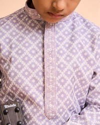 Manyavar Boys Lilac Festivity Kurta Pajama