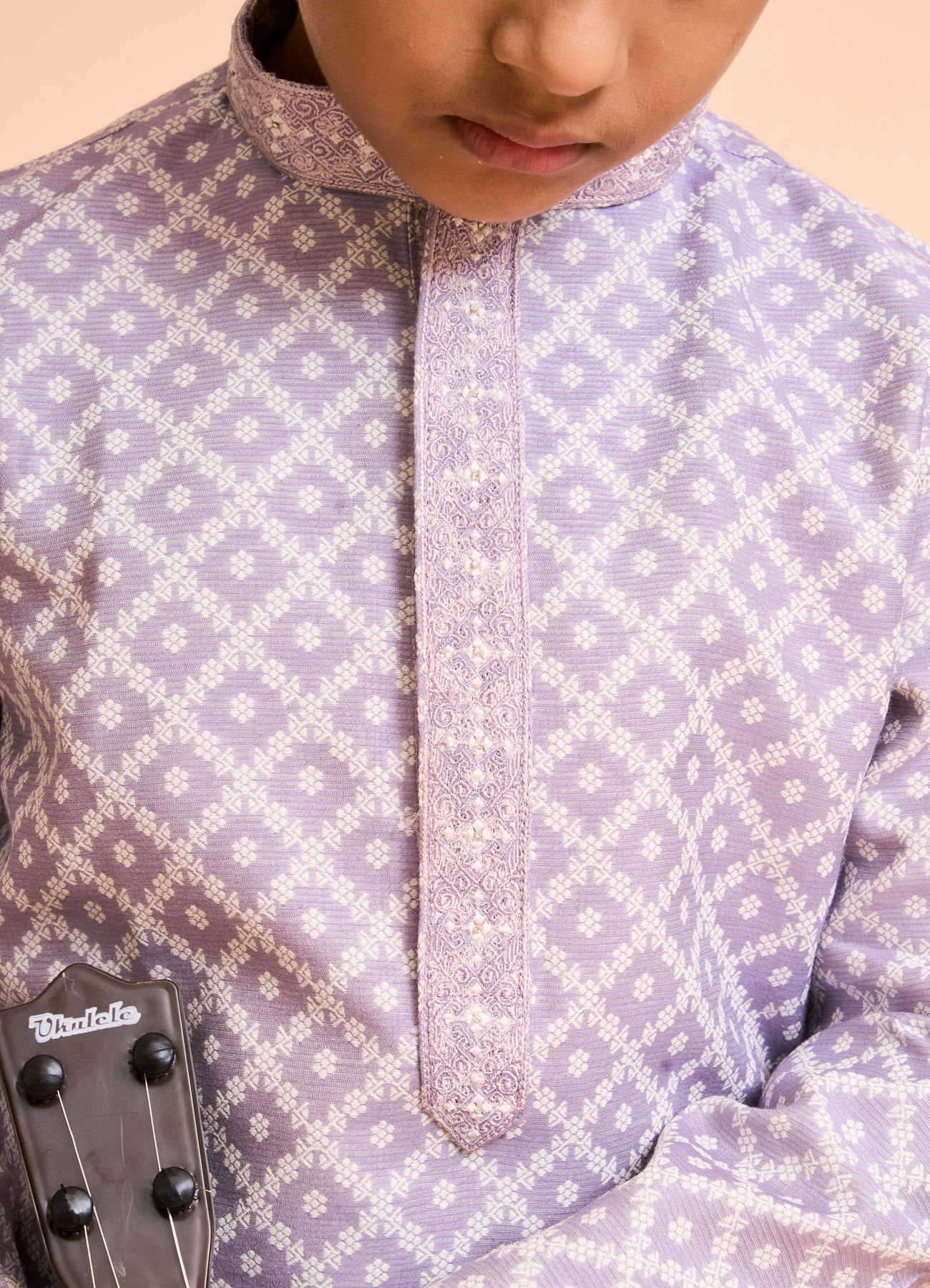 Manyavar Boys Lilac Festivity Kurta Pajama