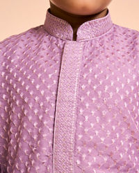 Manyavar Boys Lilac Elegance Kurta Pajama