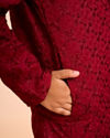 Manyavar Boys Radiant Red Cotton Pajama Kurta