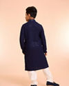 Manyavar Boys Elegant Dark Blue Kurta Pajama