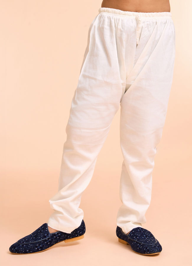 Manyavar Boys Elegant Dark Blue Kurta Pajama
