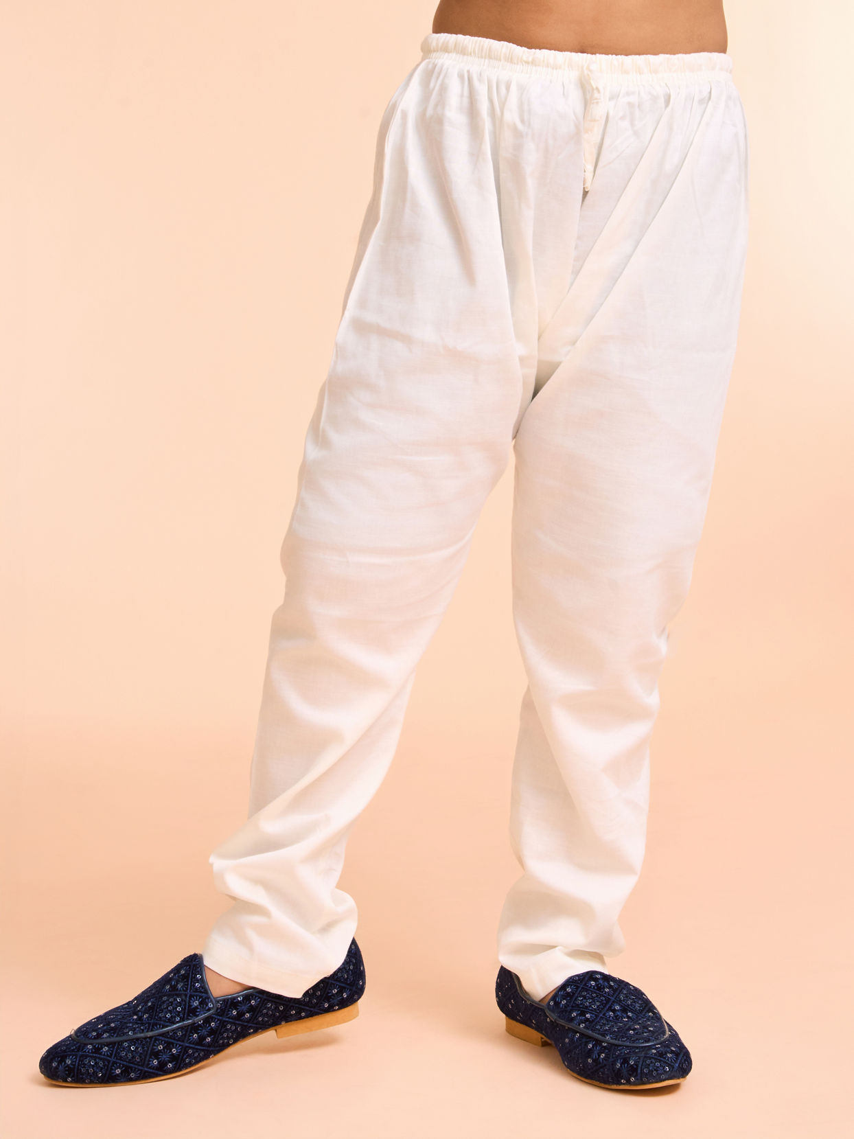 Manyavar Boys Elegant Dark Blue Kurta Pajama