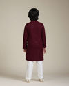 alt message - Manyavar Boys Boys Maroon Chikankari Kurta Set with Sequin Work image number 5