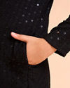 Manyavar Boys Black Festive Charm Kurta Pajama