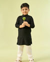 Manyavar Boys Black Festive Charm Kurta Pajama