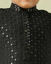 Manyavar Boys Black Festive Charm Kurta Pajama
