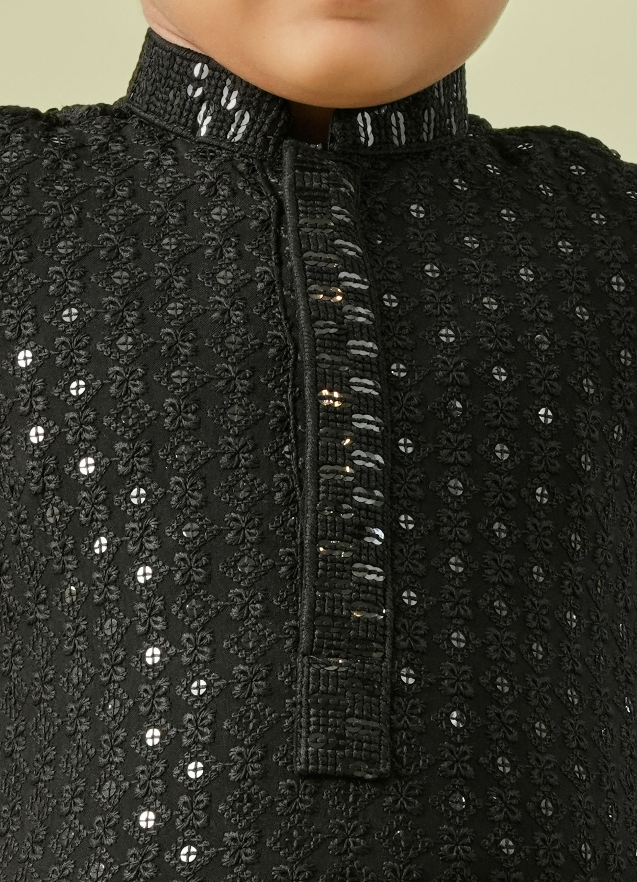 Manyavar Boys Black Festive Charm Kurta Pajama