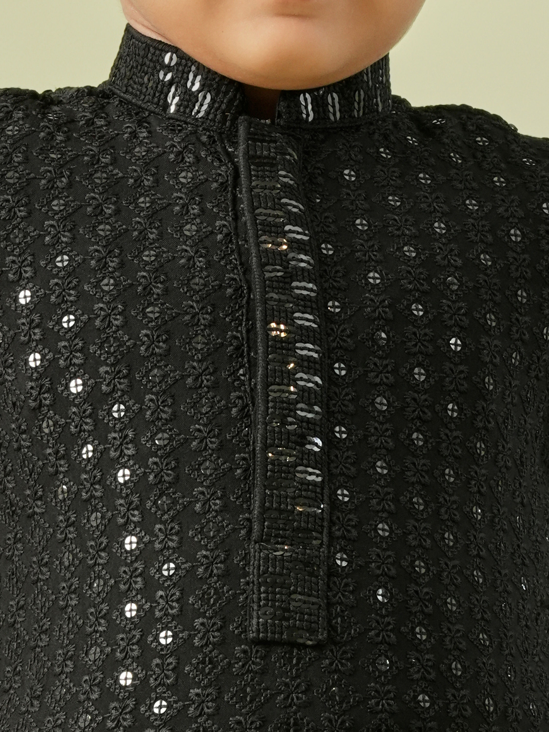 Manyavar Boys Black Festive Charm Kurta Pajama